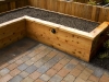 Raised cedar bed with landscape lighting - Ballard, Ecoyards.