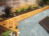Raised garden bed with cedar siding, West Seattle, Ecoyards.