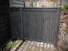 Cedar fence and gate with dark stain, Laurelhurst, Seattle - Ecoyards.
