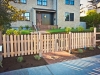 Picket Fence with transparent stain - Broadmoor, Ecoyards.com